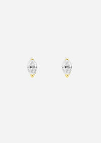 Mini Marquise Diamond Threaded Flat Back Earring | Single