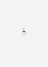Mini Marquise Diamond Threaded Flat Back Earring | Single