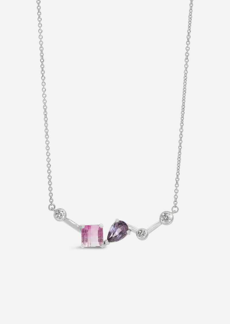 Mini Serotonin Luxe Necklace - Watermelon Tourmaline + Spinel