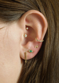 Mini Bat Threaded Flat Back Earring