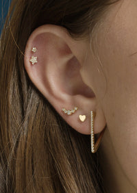 Mini Star Threaded Flat Back Earring