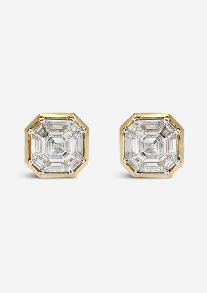 Mirror Asscher Earrings