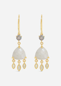 Moonstone Shield Earrings