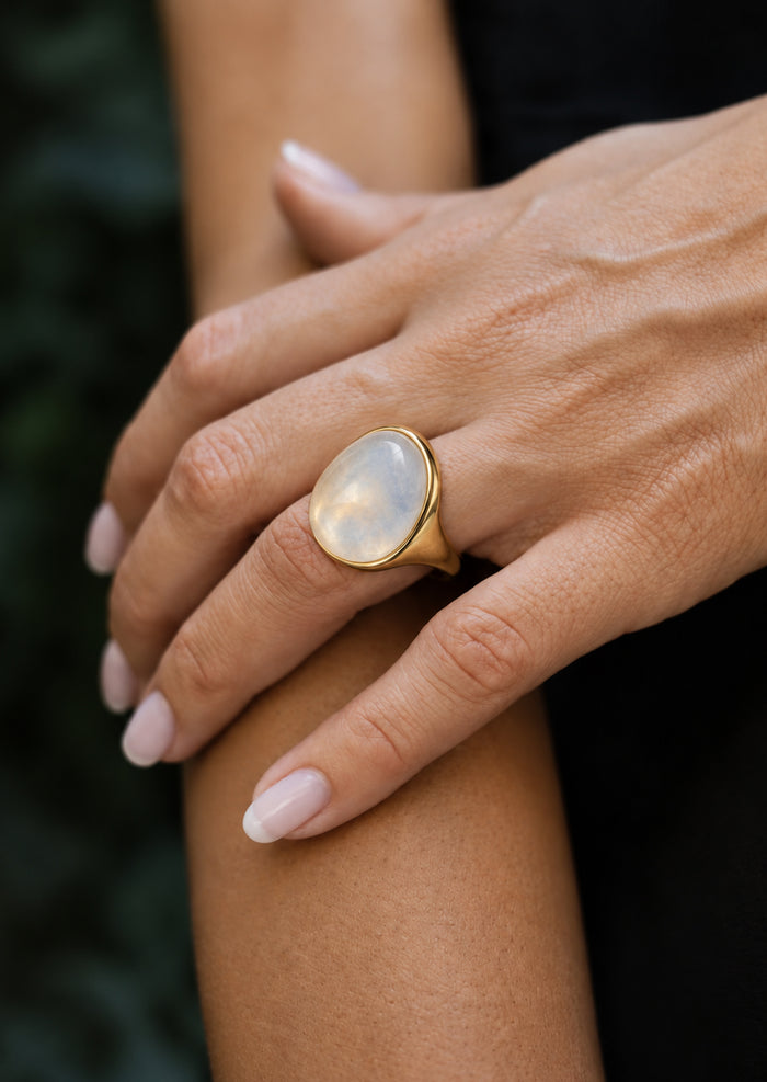 Moonstone Dome Ring