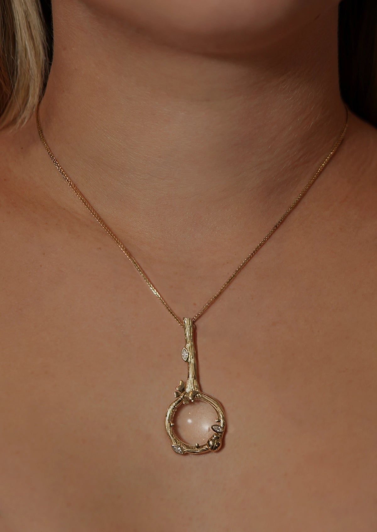 Enchanted Forest Magnifying Glass Pendant