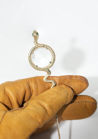 Serpentine Magnifying Glass Pendant