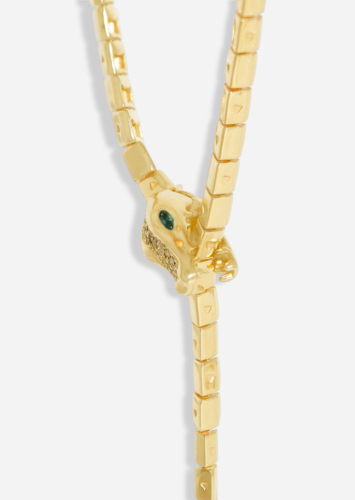 Nile Crocodile Lariat Necklace