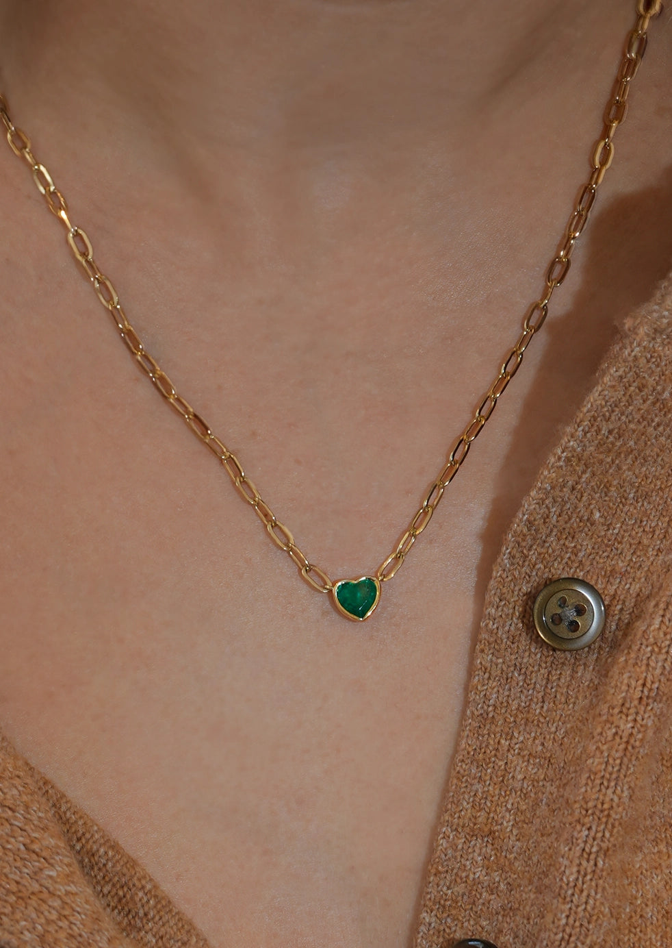Verdant Heart Staple Necklace