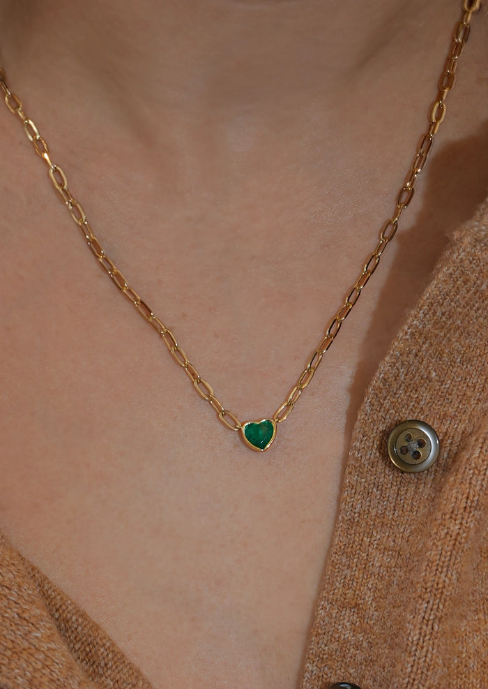 Verdant Heart Staple Necklace
