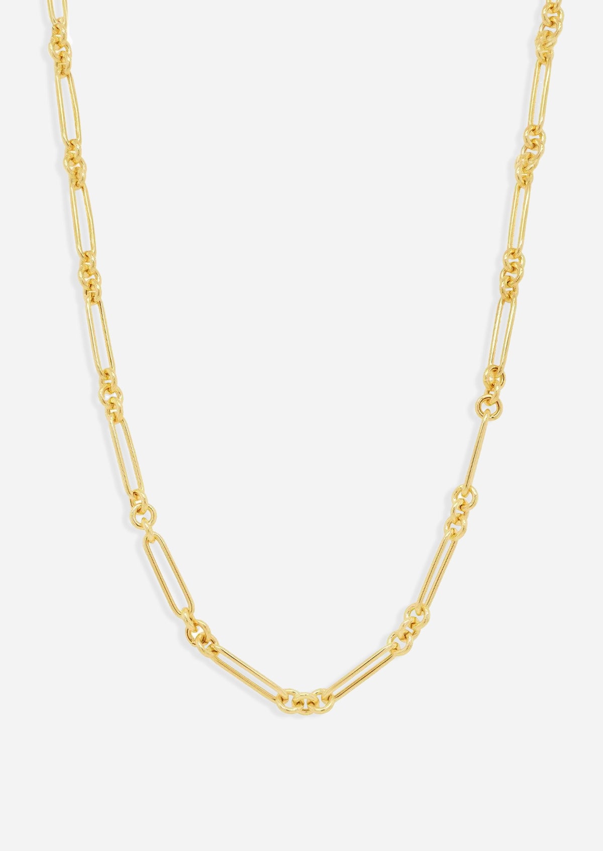 Oval and Round Link Chain Necklace