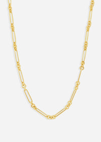 Oval and Round Link Chain Necklace