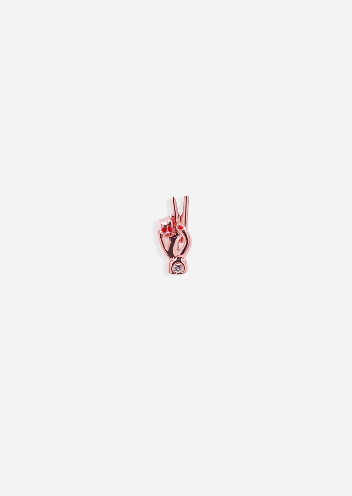 Peace Hand Threaded Flat Back Earring | Single