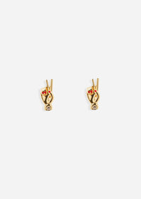 Peace Hand Threaded Flat Back Earring | Single