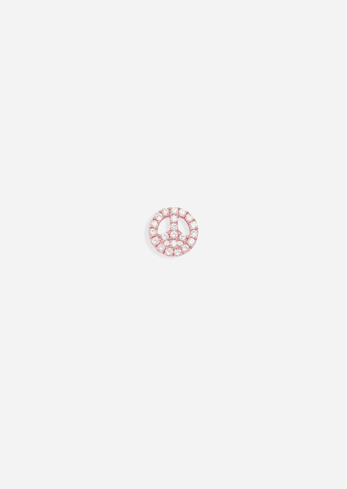 Peace Sign Threaded Flat Back Earring | Single