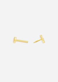 Peace Sign Threaded Flat Back Earring | Single