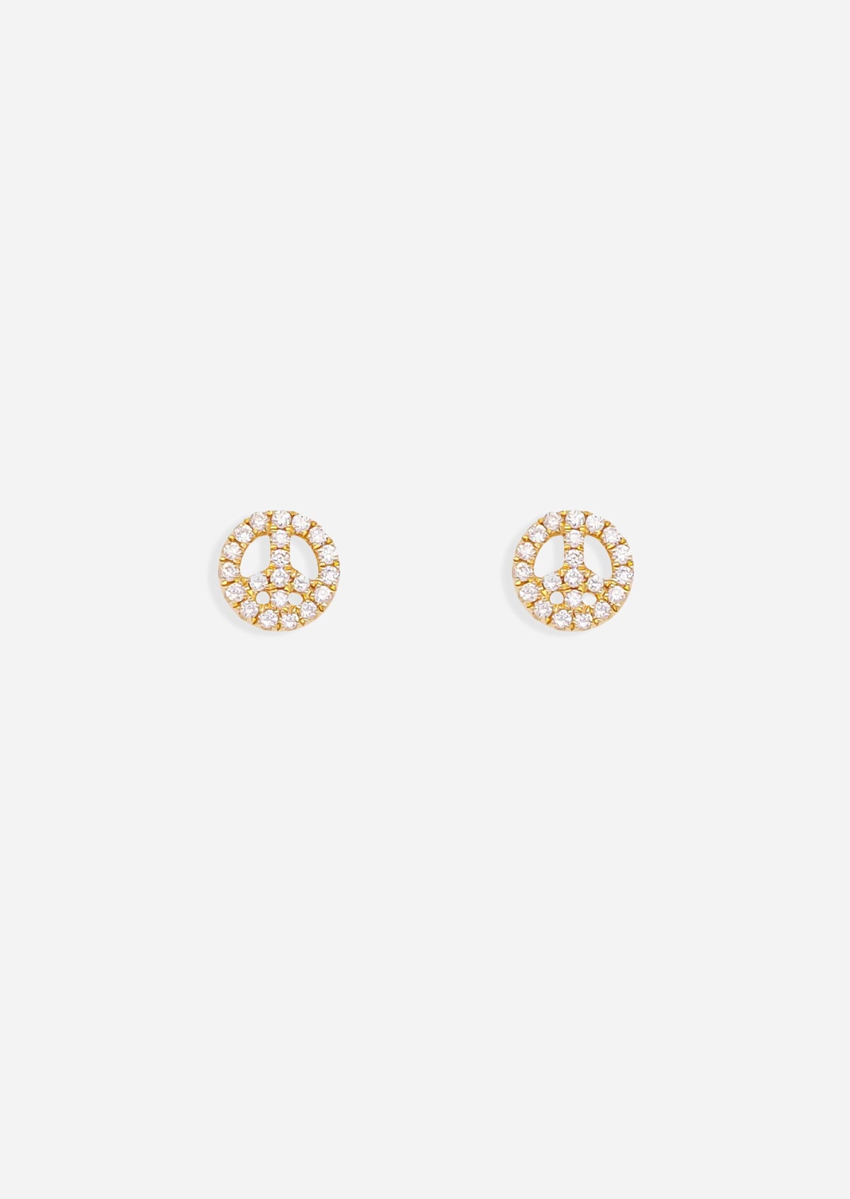 Peace Sign Threaded Flat Back Earring | Single