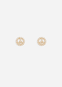 Peace Sign Threaded Flat Back Earring | Single