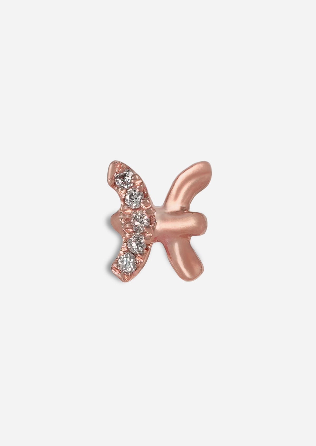 Pisces Threaded Flat Back Earring