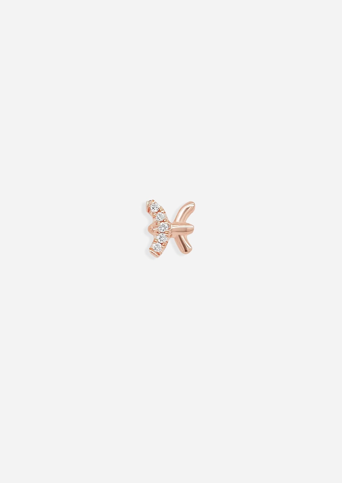 Pisces Threaded Flat Back Earring