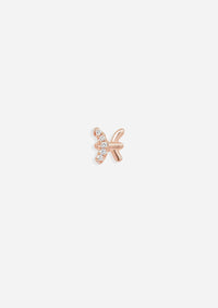 Pisces Threaded Flat Back Earring