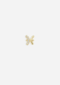 Pisces Threaded Flat Back Earring