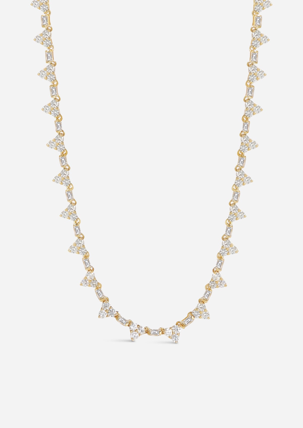 Pyramid Tennis Necklace