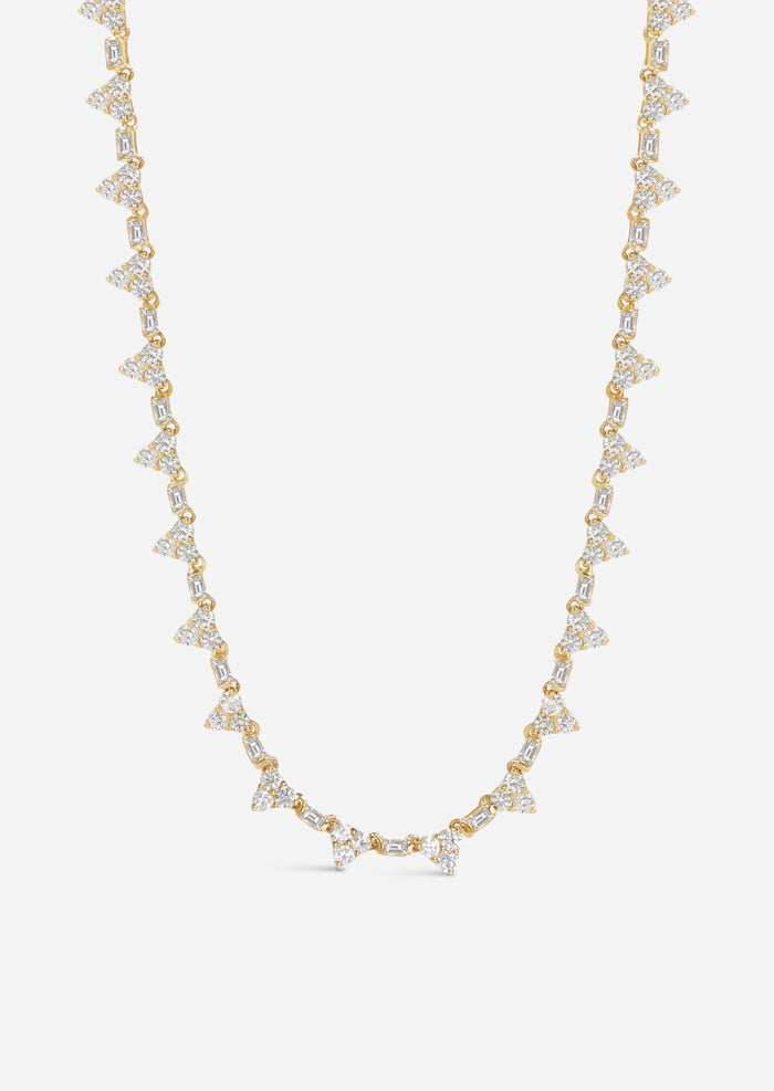 Pyramid Tennis Necklace