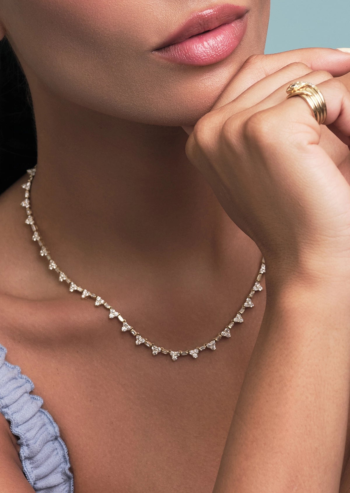 Pyramid Tennis Necklace
