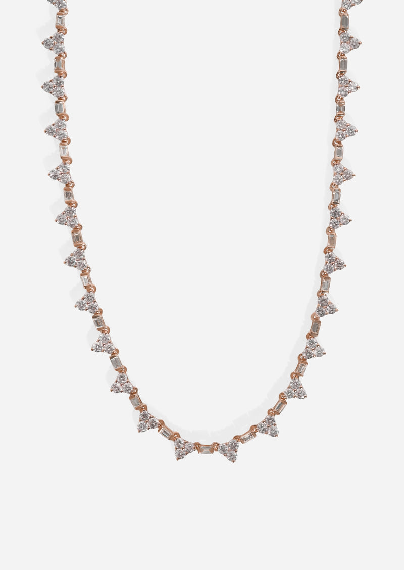 Pyramid Tennis Necklace