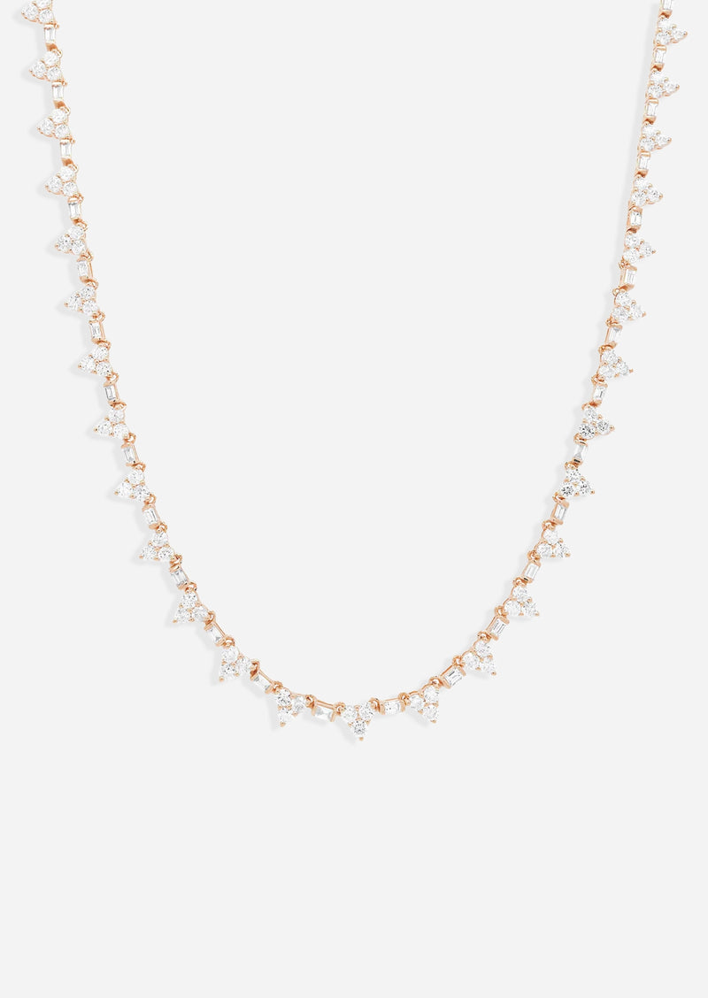 Pyramid Tennis Necklace