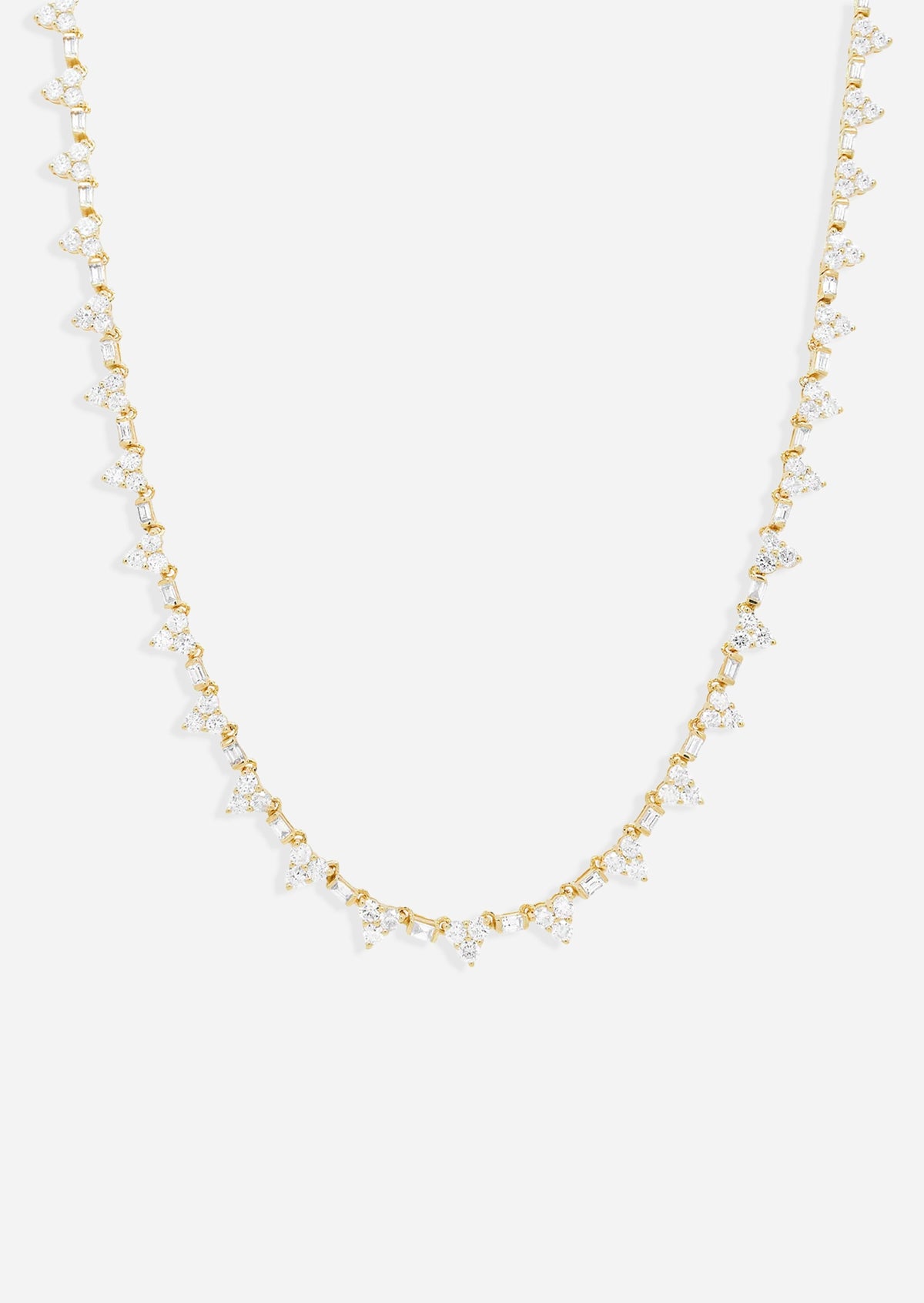 Pyramid Tennis Necklace