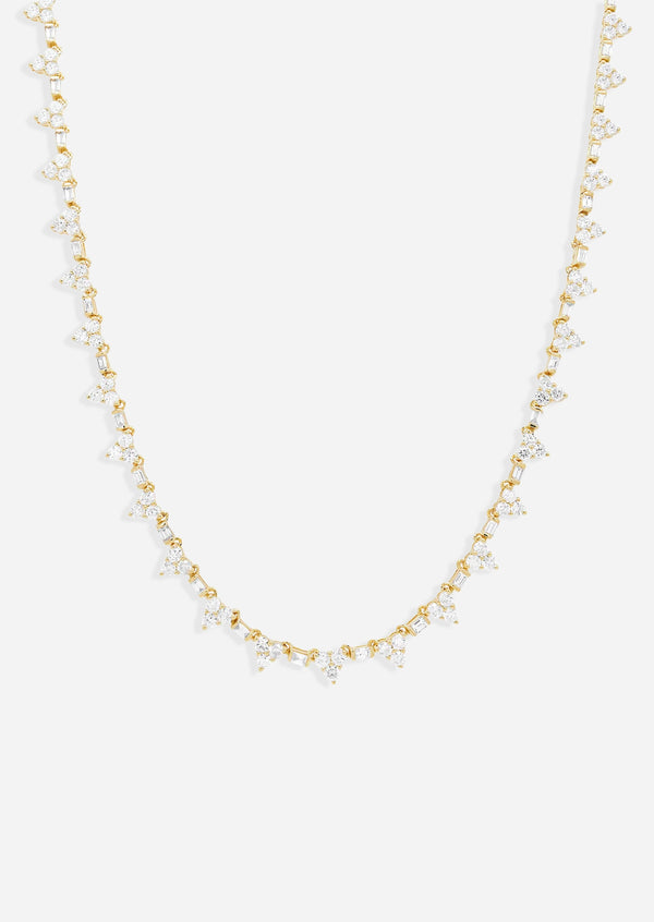 Pyramid Tennis Necklace