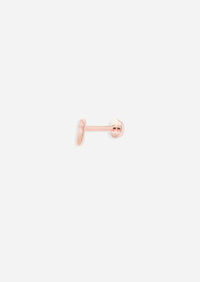 Ripple Gold Bar Threaded Flat Back Earring | Single