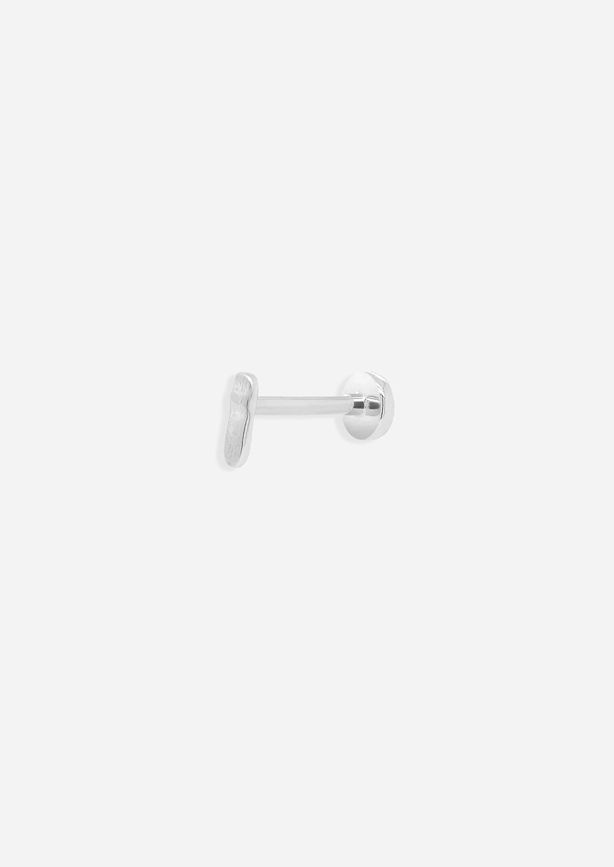 Ripple Gold Bar Threaded Flat Back Earring | Single