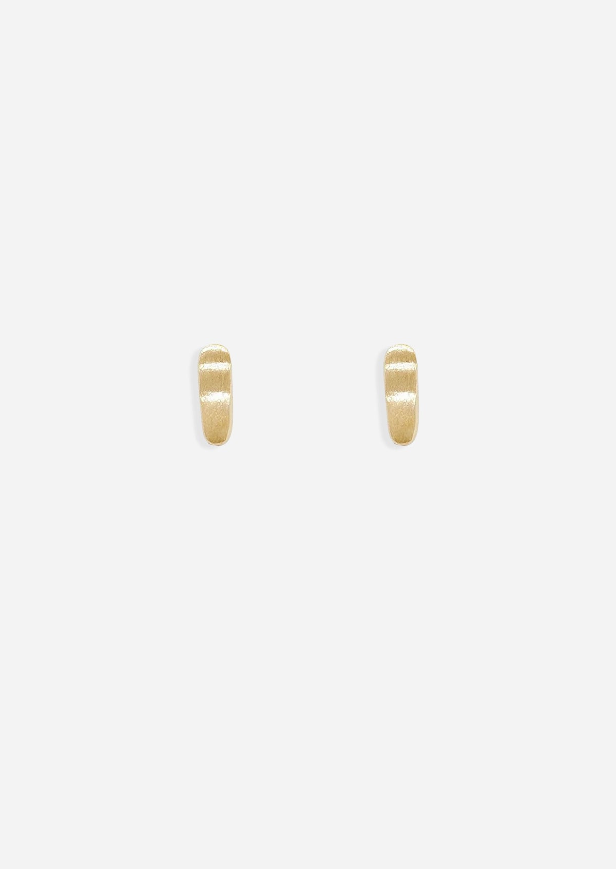 Ripple Gold Bar Threaded Flat Back Earring | Single