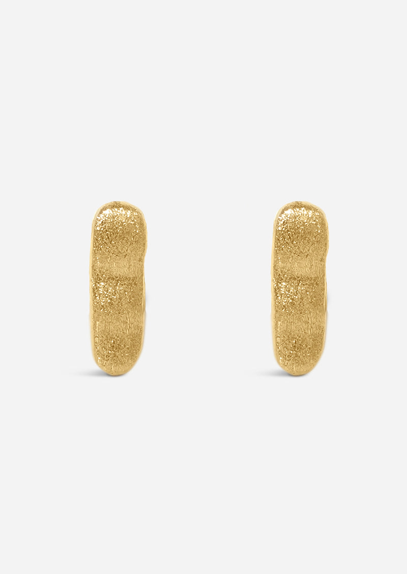 Ripple Gold Bar Threaded Flat Back Earring | Single