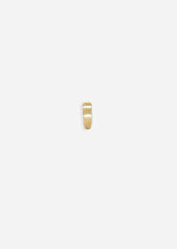 Ripple Gold Bar Threaded Flat Back Earring | Single