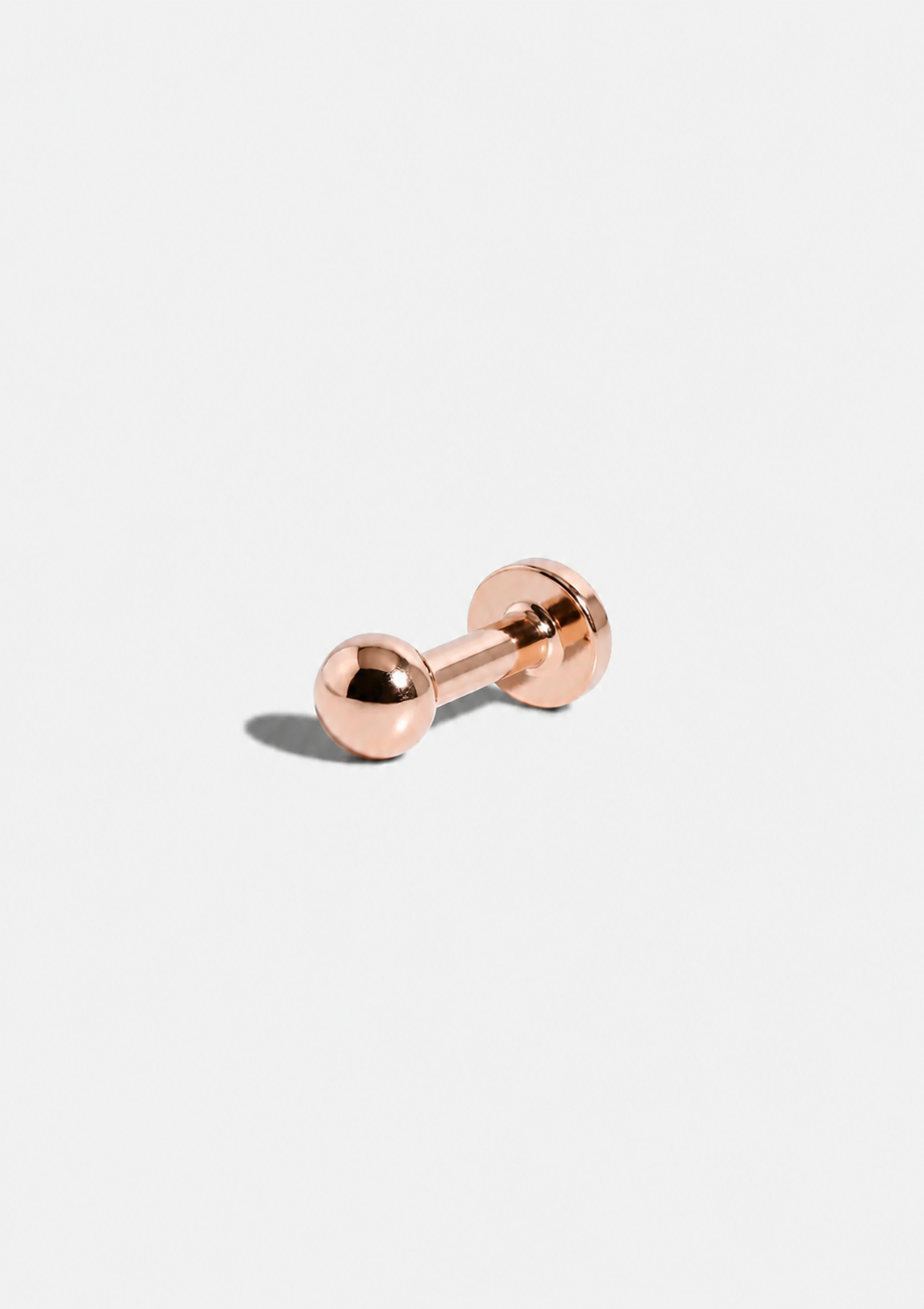 2.5mm Gold Dome Threaded Flat Back Earring