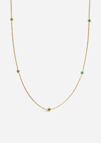 Sacred 5 Emerald Station Necklace