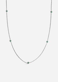 Sacred 5 Emerald Station Necklace