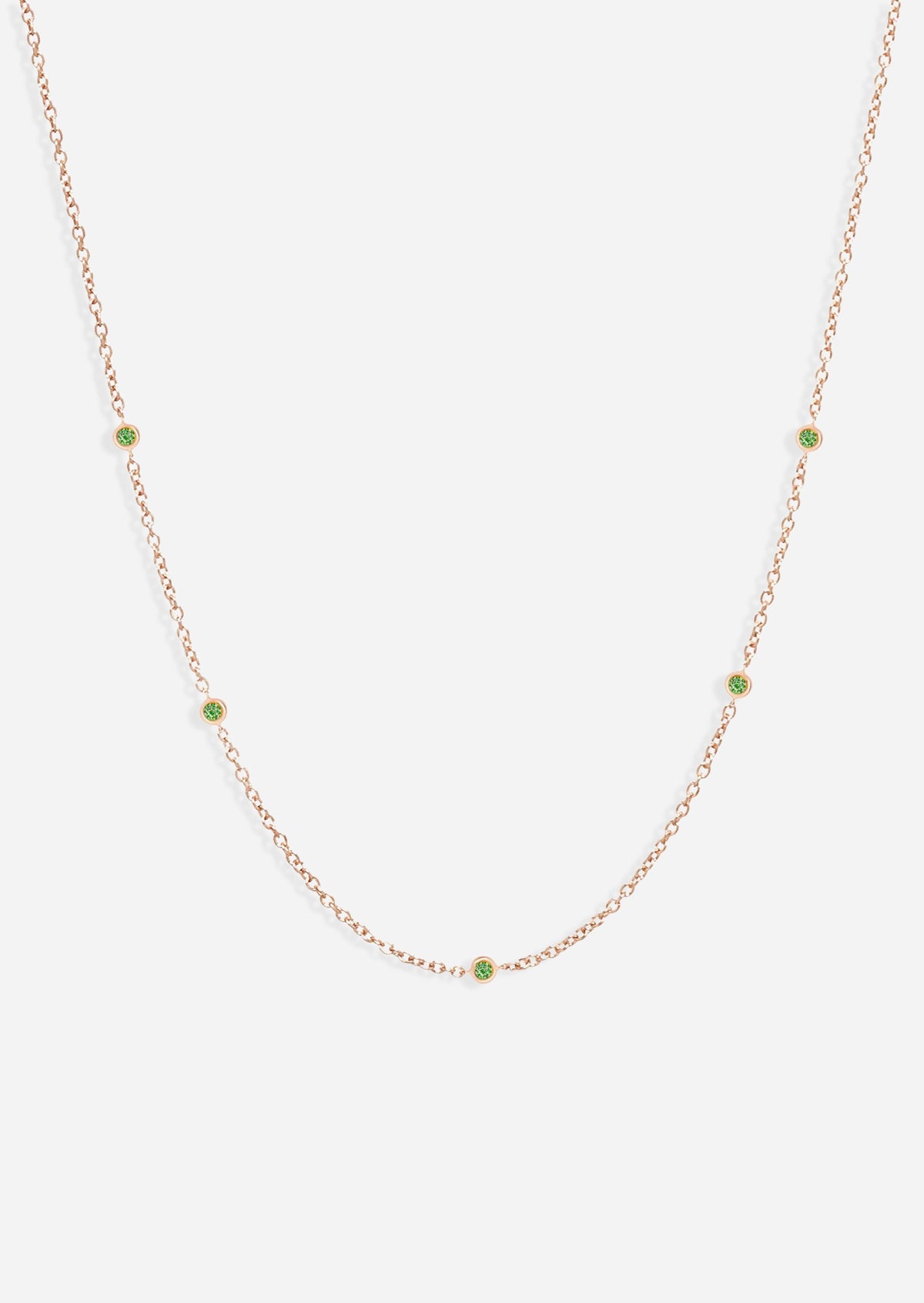 Sacred 5 Emerald Station Necklace
