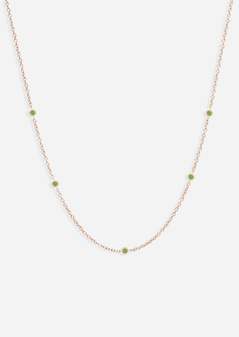 Sacred 5 Emerald Station Necklace