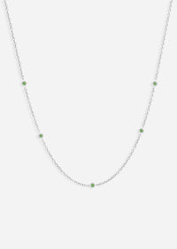 Sacred 5 Emerald Station Necklace