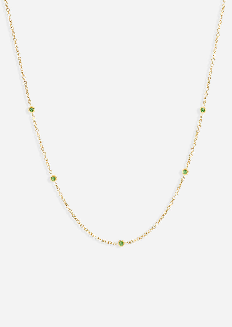 Sacred 5 Emerald Station Necklace