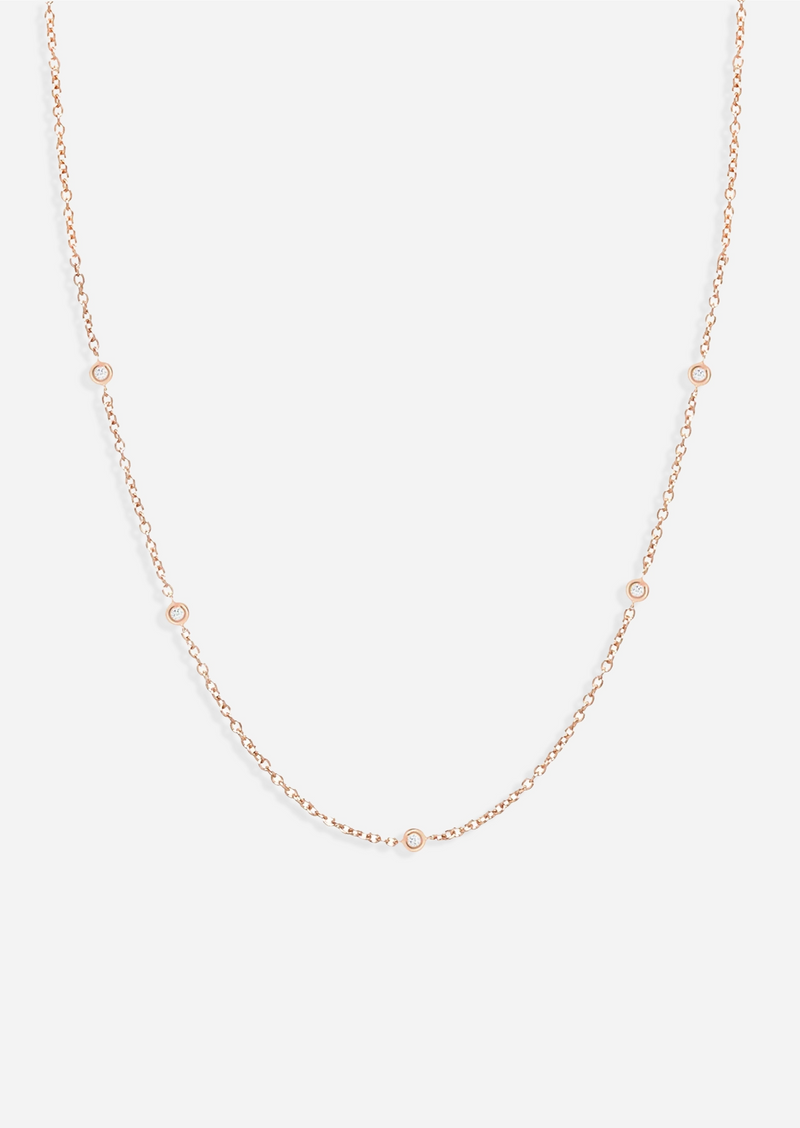 Sacred 5 Diamond Station Necklace