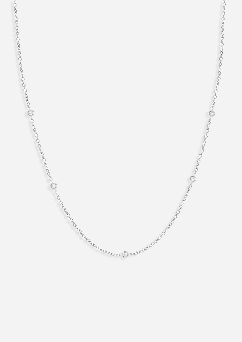Sacred 5 Diamond Station Necklace
