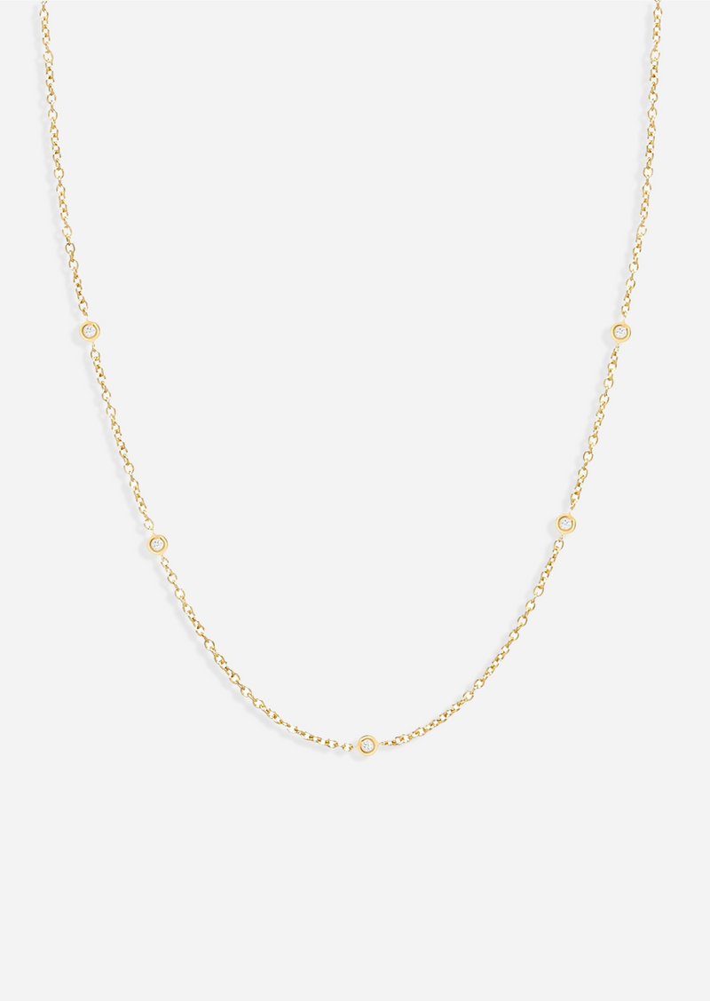 Sacred 5 Diamond Station Necklace