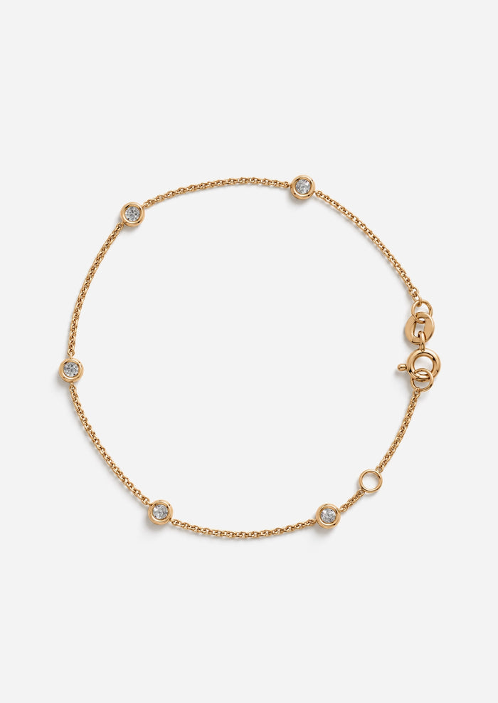 Sacred 5 Diamond Station Bracelet