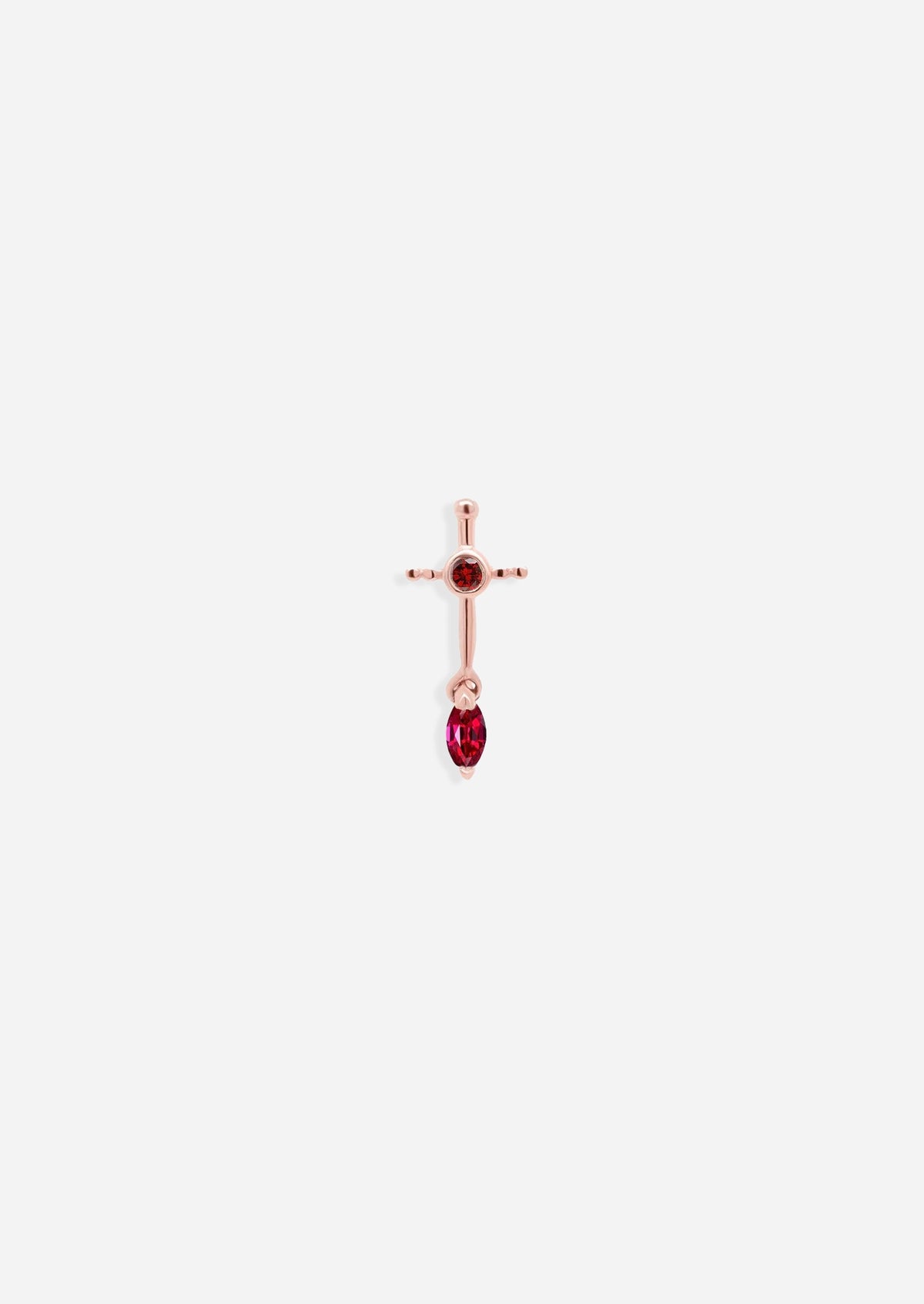 Sacrifice Sword Threaded Flat Back Earring | Single