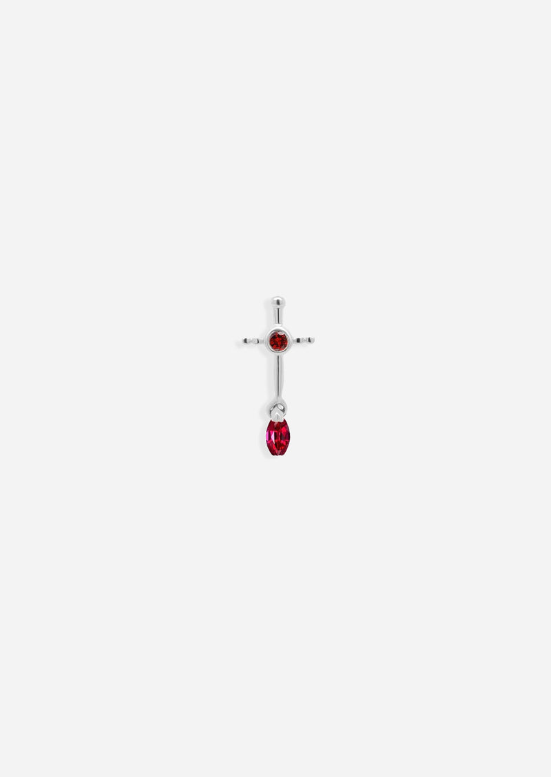 Sacrifice Sword Threaded Flat Back Earring | Single